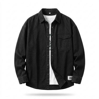Allsaints Leather - Samel | Denim Relaxed Fit Shirt Men