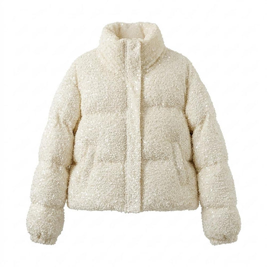 Allsaints Leather - Colan | Sequin-Embellished Quilted Jacket Women