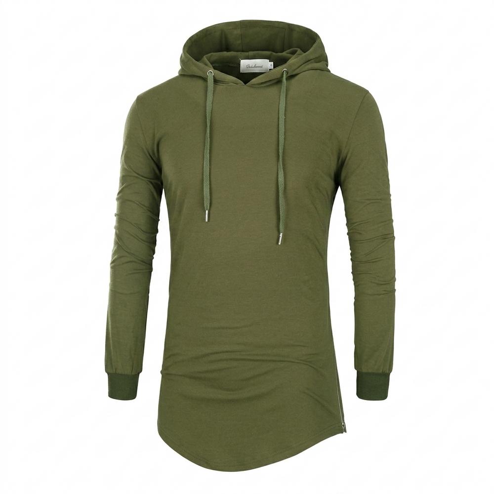 Allsaints Leather - Veven | Asymmetrical Longline Hoodie Men
