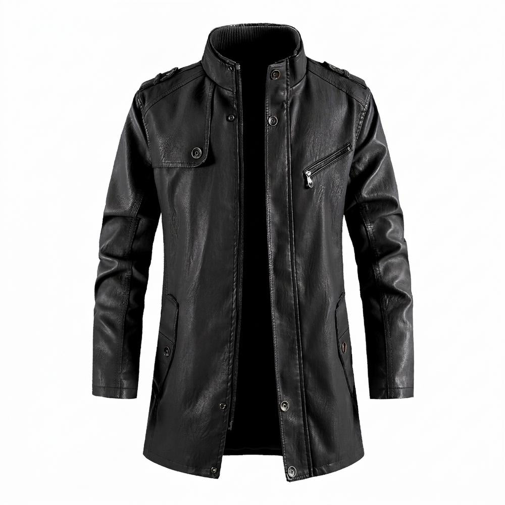Allsaints Leather - Yovan | Lined Mid-Length Coat Men