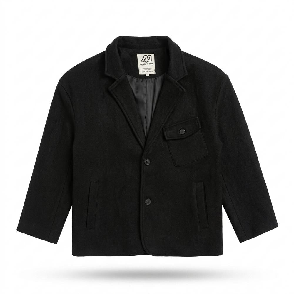 Allsaints Leather - Nisan | Single-Breasted Loose-Fit Jacket Unisex