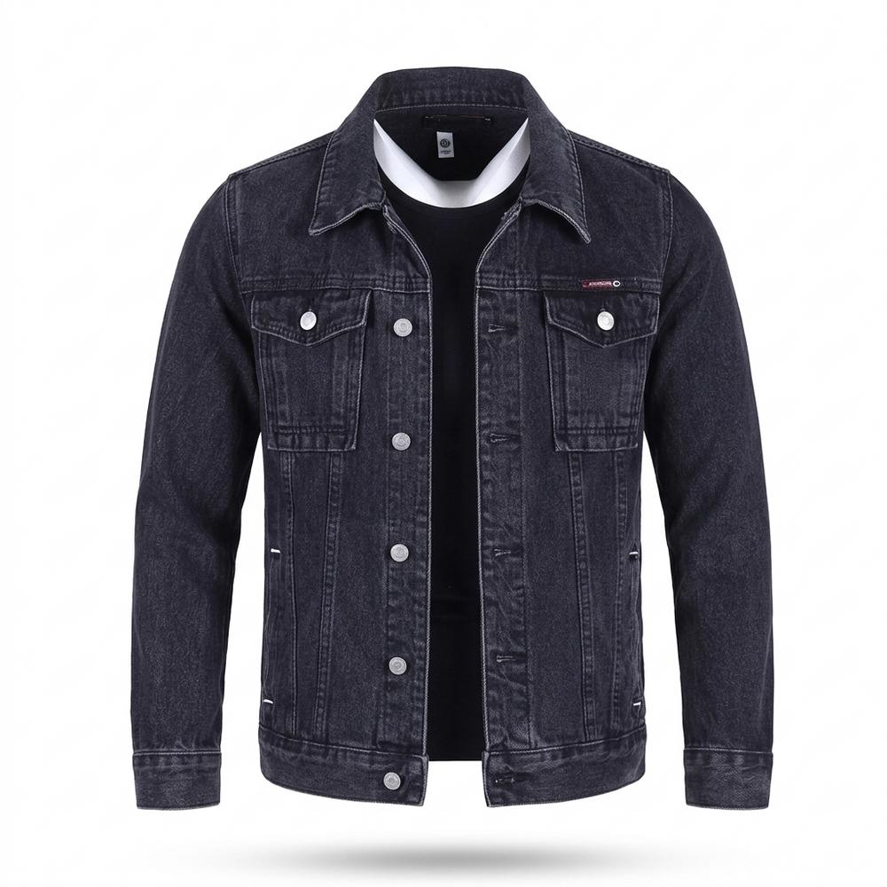 Allsaints Leather - Lorev | Buttoned Washed Denim Jacket Men
