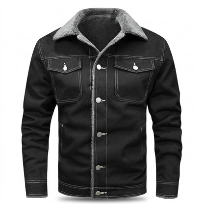 Allsaints Leather - Muvom | Sherpa-Lined Button-Up Jacket Men