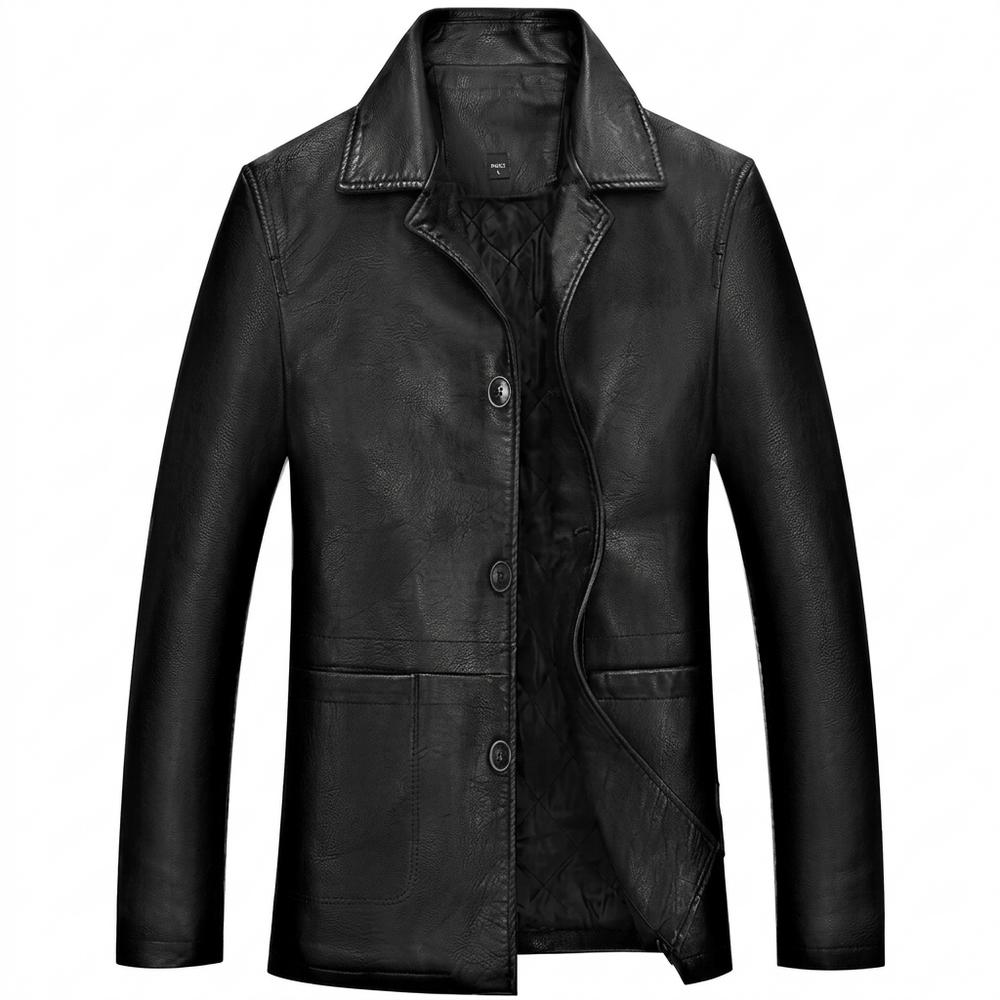 Allsaints Leather - Daser | Button-Front Lined Leather Jacket Men