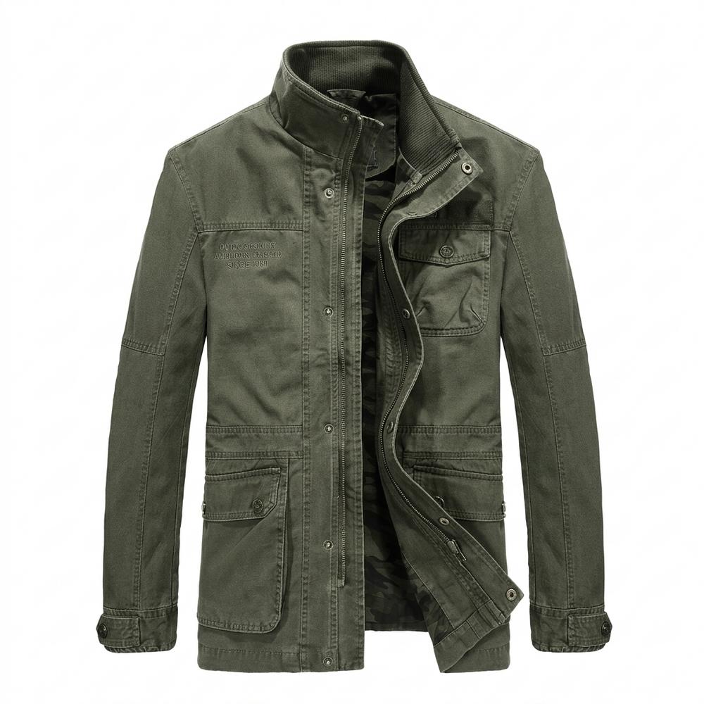 Allsaints Leather - Nesel | Stand-Collar Multi-Pocket Jacket Men