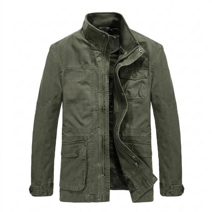 Allsaints Leather - Nesel | Stand-Collar Multi-Pocket Jacket Men