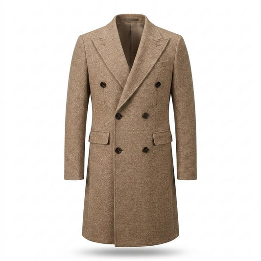 Allsaints Leather - Kasin | Double-Breasted Textured Coat Men