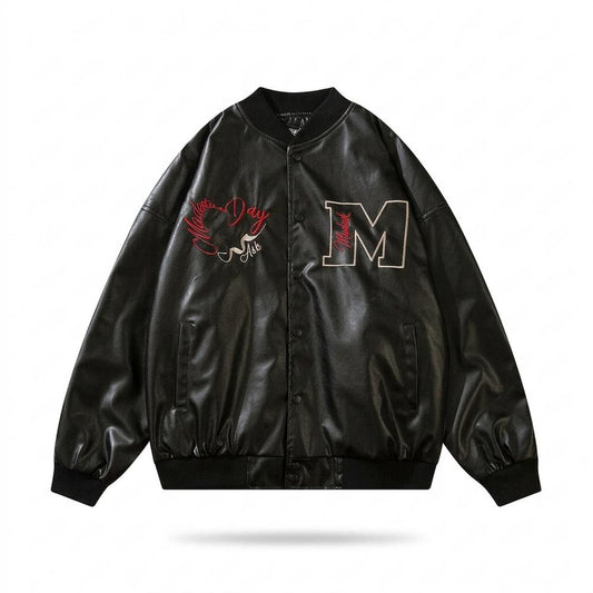 Allsaints Leather - Supes | Embroidered Buttoned Jacket Unisex