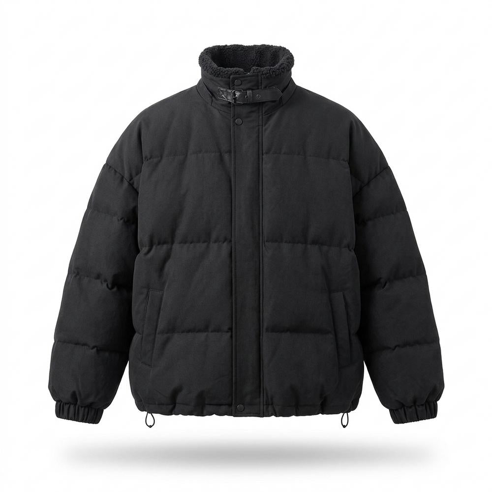 Allsaints Leather - Elram | Padded High-Collar Jacket Unisex