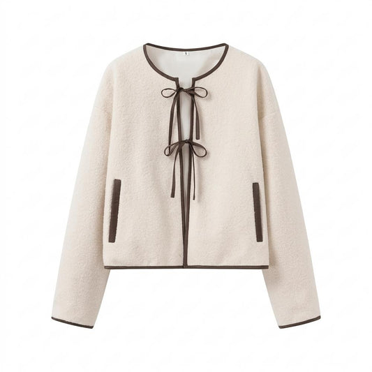Allsaints Leather - Alzan | Collarless Tie-Front Jacket Women