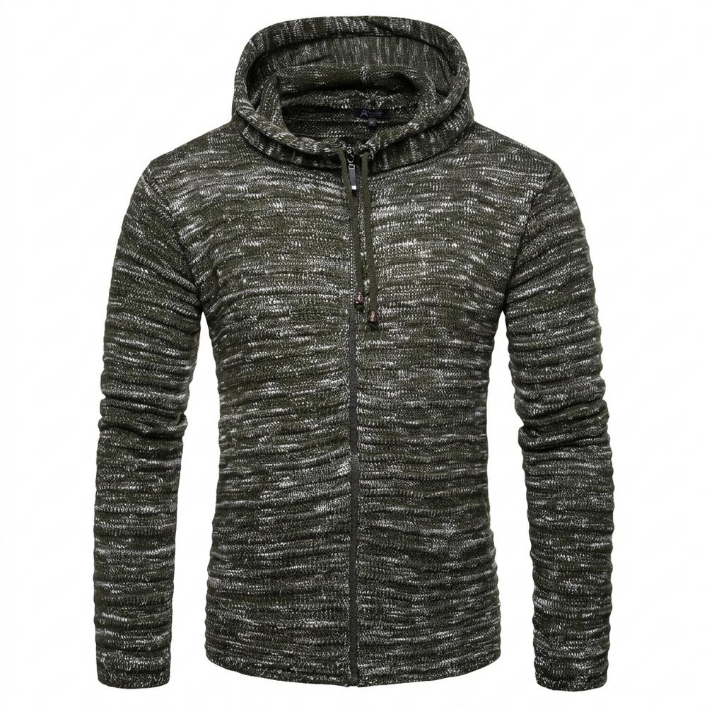 Allsaints Leather - Rufil | Heathered Knitted Hoodie Men