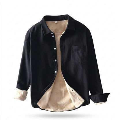 Allsaints Leather - Seram | Fleece-Lined Button-Up Shirt Men