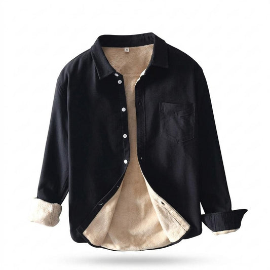 Allsaints Leather - Seram | Fleece-Lined Button-Up Shirt Men