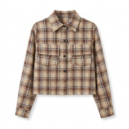 Allsaints Leather - Zemin | Cropped Plaid Jacket Women