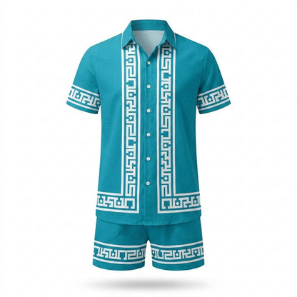 Allsaints Leather - Sahal | Patterned Short-Sleeved Suit Men
