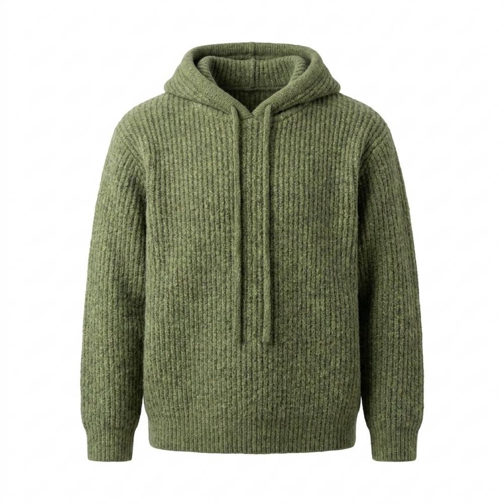 Allsaints Leather - Cator | Rib-Knit Relaxed-Fit Hoodie Unisex
