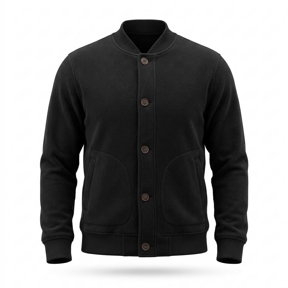 Allsaints Leather - Nekar | Button-Front Fleece Jacket Men