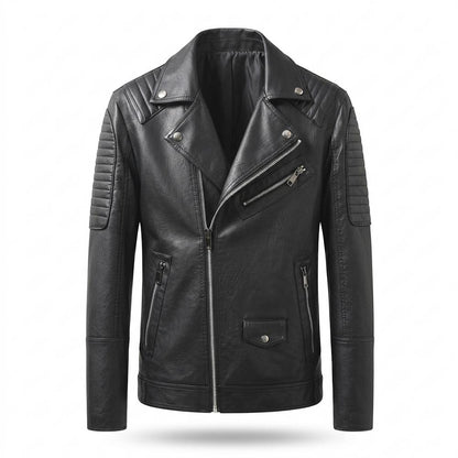 Allsaints Leather - Cotal | Quilted Asymmetric Leather Jacket Men