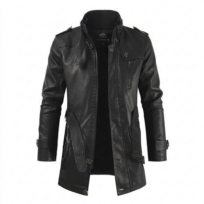 Allsaints Leather - Elvan | Lined High-Collar Coat Men
