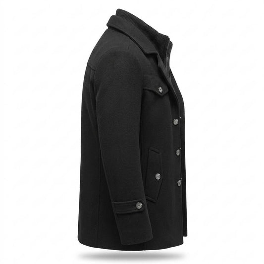 Allsaints Leather - Yonal | Tailored Buttoned Coat Men