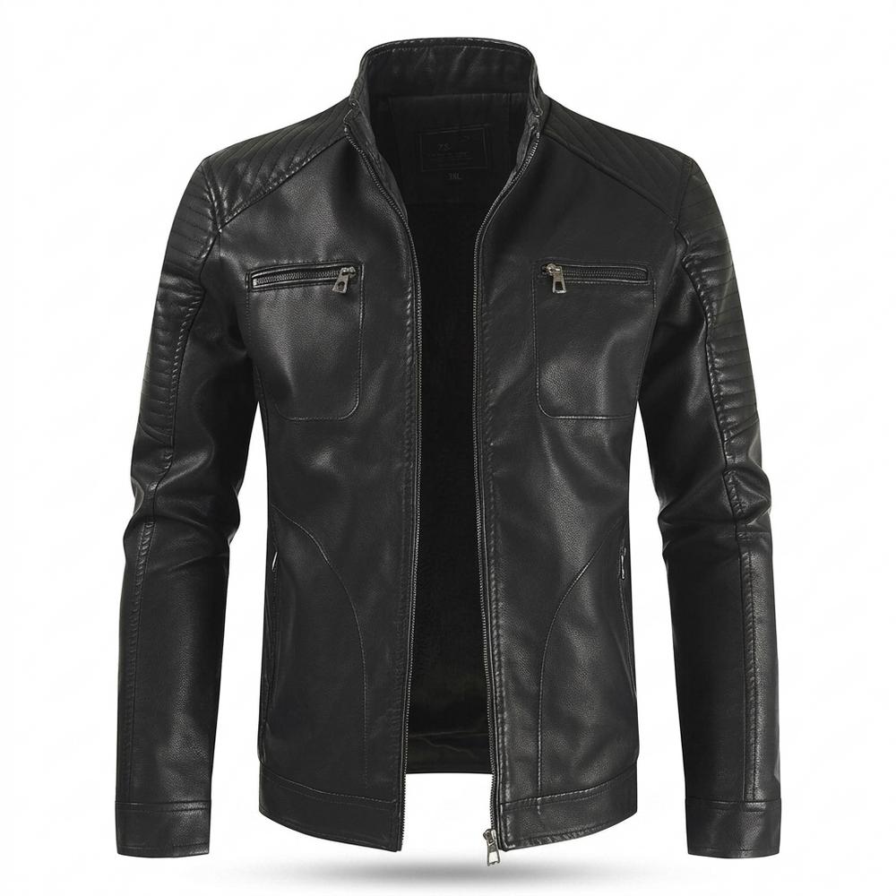 Allsaints Leather - Mehen | Zippered Quilted Leather Jacket Men