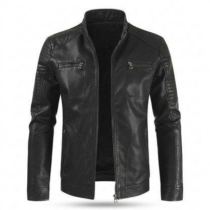 Allsaints Leather - Mehen | Zippered Quilted Leather Jacket Men