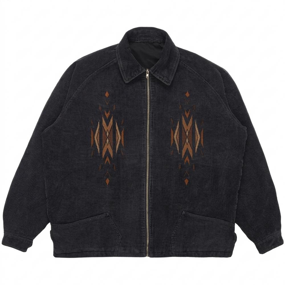 Allsaints Leather - Senud | Embroidered Corduroy Jacket Unisex