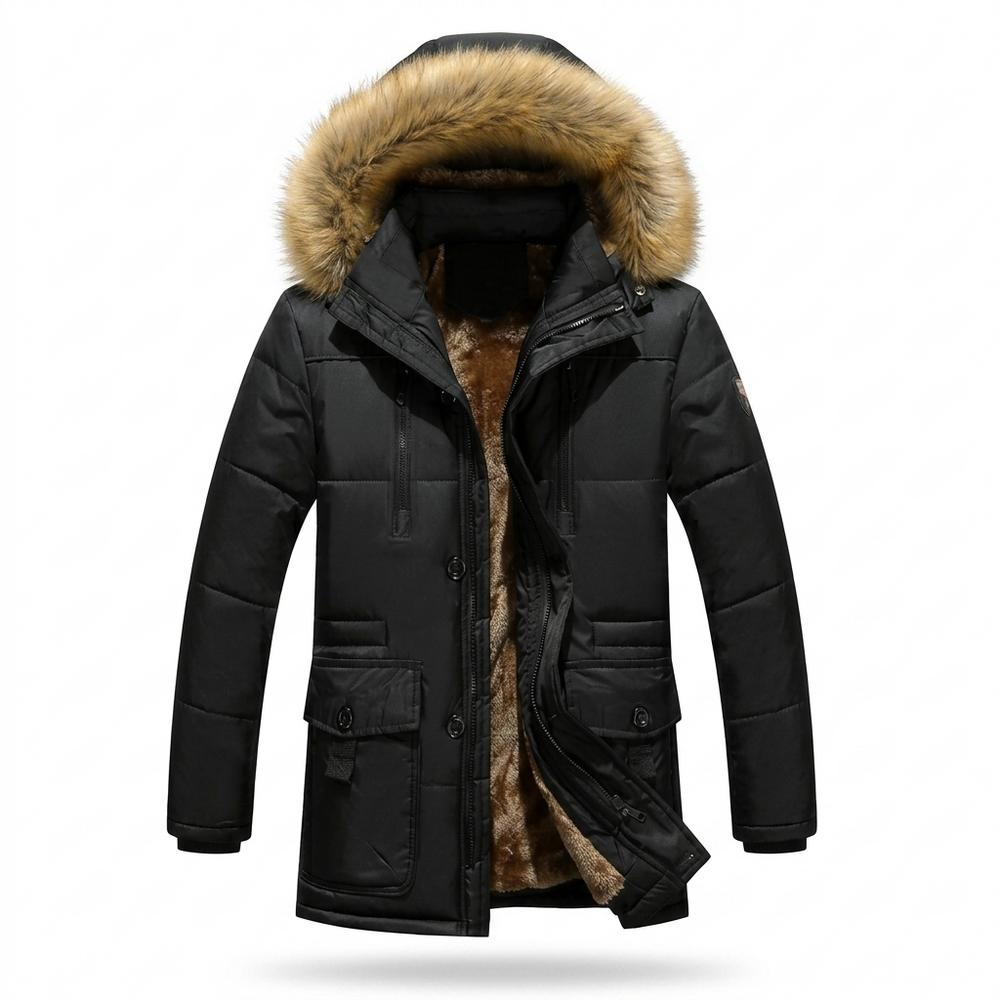 Allsaints Leather - Semor | Fur-Trimmed Quilted Parka Men