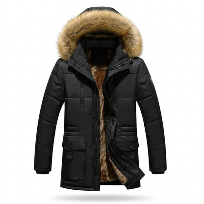 Allsaints Leather - Semor | Fur-Trimmed Quilted Parka Men