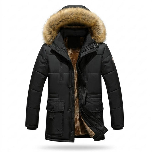 Allsaints Leather - Semor | Fur-Trimmed Quilted Parka Men
