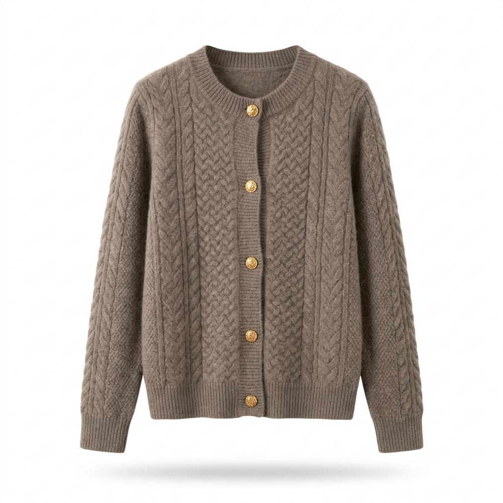 Allsaints Leather - Valev | Cable-Knit Button-Front Knit Cardigan Women