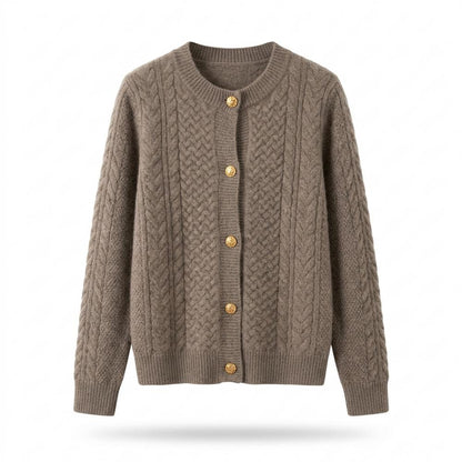 Allsaints Leather - Valev | Cable-Knit Button-Front Knit Cardigan Women