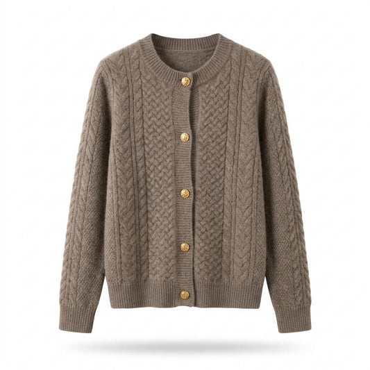 Allsaints Leather - Valev | Cable-Knit Button-Front Knit Cardigan Women