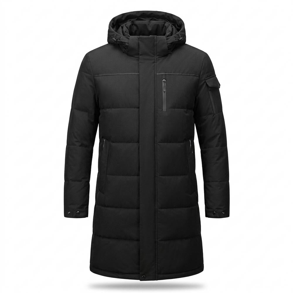 Allsaints Leather - Sadar | Padded Hooded Coat Men