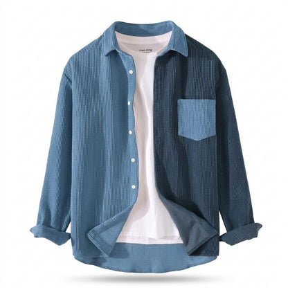 Allsaints Leather - Rodan | Corduroy Color-Block Shirt Men