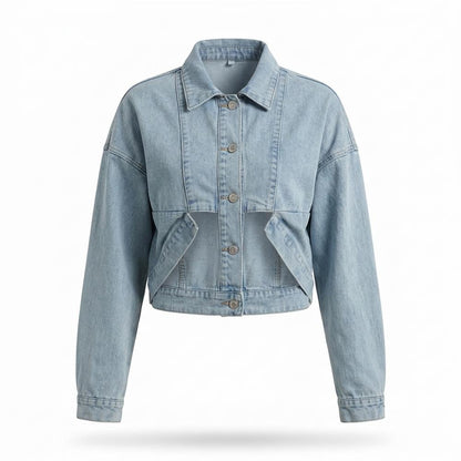 Allsaints Leather - Vital | Cropped Relaxed-Fit Denim Jacket Women