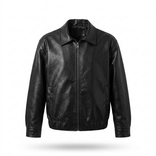 Allsaints Leather - Yozur | Grained Zip-Up Leather Jacket Unisex