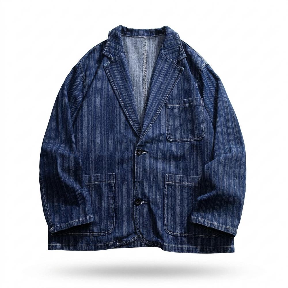Allsaints Leather - Lakar | Striped Relaxed-Fit Blazer Men