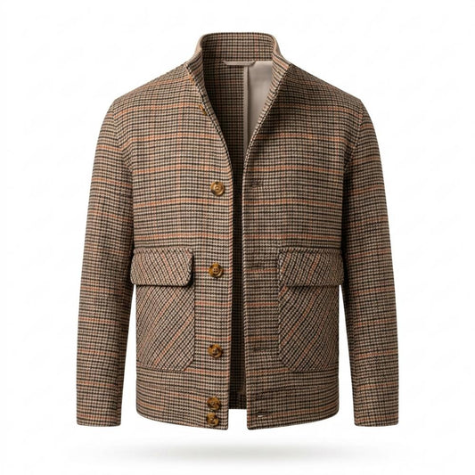Allsaints Leather - Elken | Plaid Wool-Blend Jacket Men