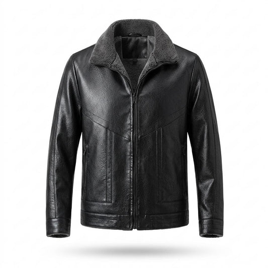 Allsaints Leather - Kamel | Lined Shearling-Collar Leather Jacket Men