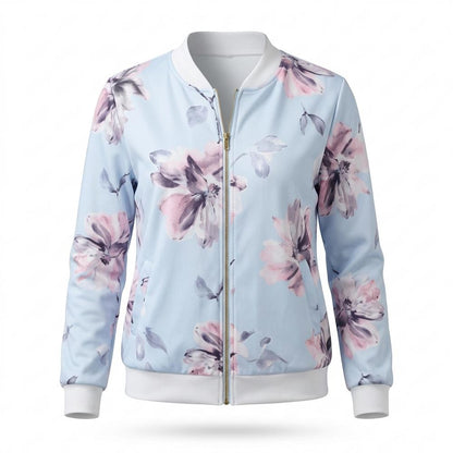 Allsaints Leather - Salev | Floral Zip-Up Jacket Women