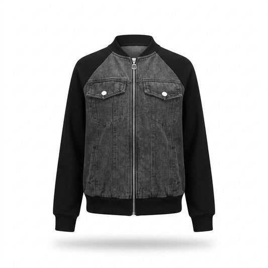 Allsaints Leather - Lavar | Two-Tone Zip-Up Jacket Women