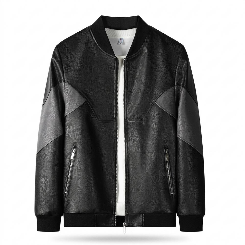 Allsaints Leather - Lozan | Two-Tone Textured Leather Jacket Men