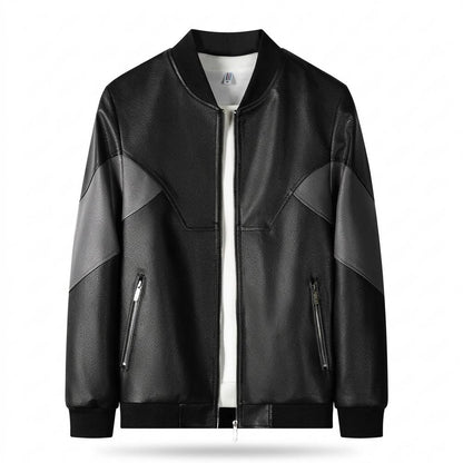 Allsaints Leather - Lozan | Two-Tone Textured Leather Jacket Men