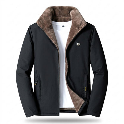 Allsaints Leather - Samor | Fleece-Lined Zip-Up Jacket Men