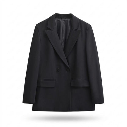 Allsaints Leather - Davin | Double-Breasted Notched Lapel Blazer Women