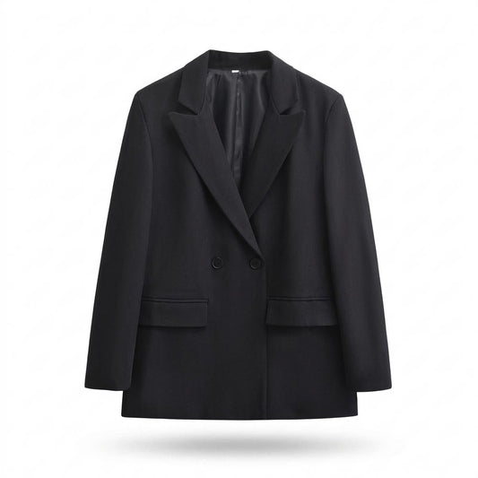 Allsaints Leather - Davin | Double-Breasted Notched Lapel Blazer Women