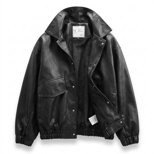 Allsaints Leather - Noron | Lined Relaxed-Fit Leather Jacket Men
