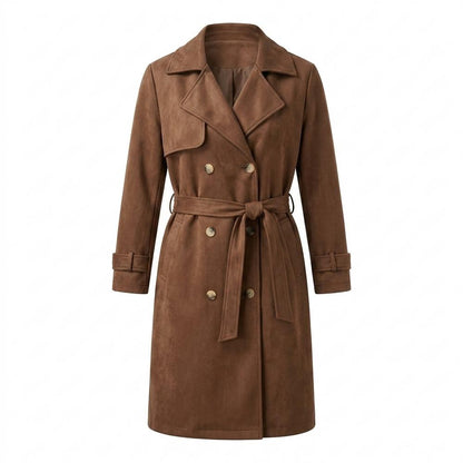 Allsaints Leather - Rorut | Double-Breasted Belted Coat Women