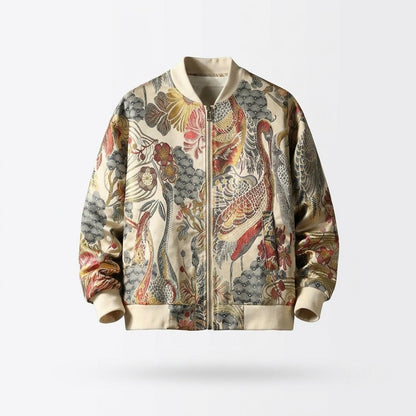 Allsaints Leather - Kafal | Embroidered Zip-Up Jacket Unisex